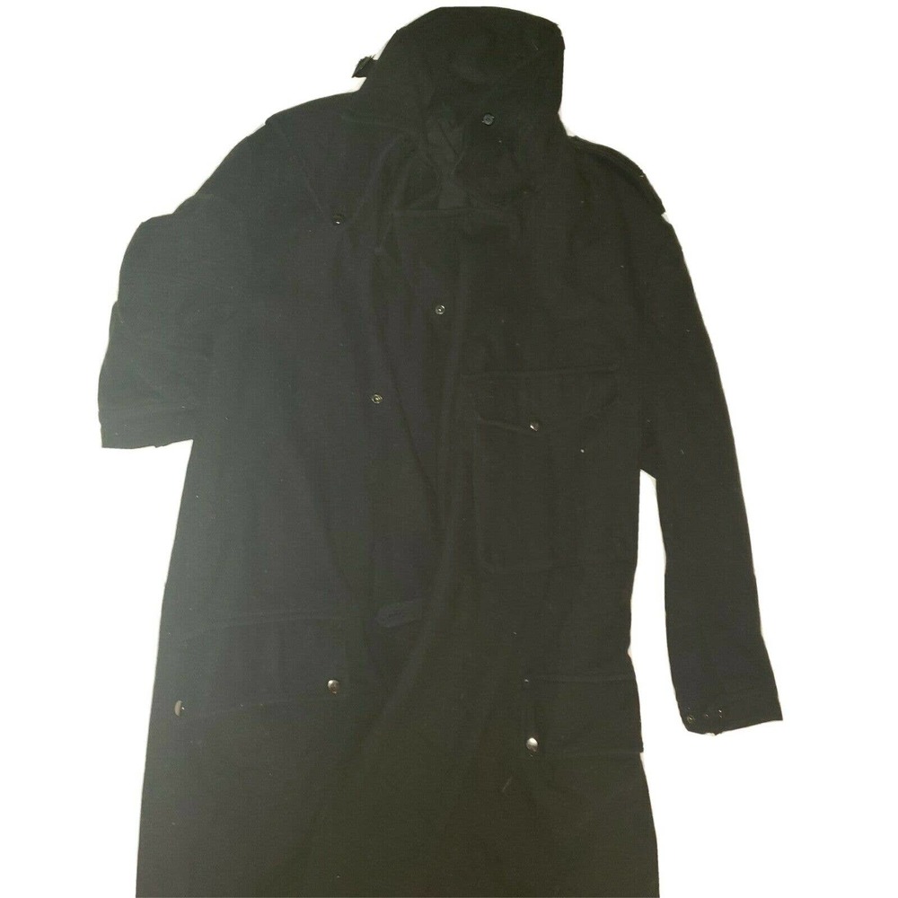TOPMAN Design Limited Edition Long Trench Black TOPCOAT Size Large